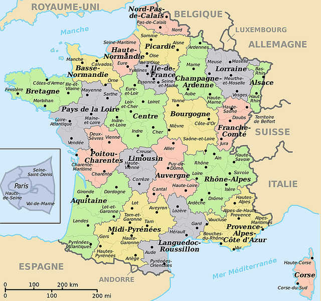 Map of France-Map
