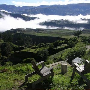 Ecuador Eco Lodges, Black sheep inn mountain view chairs