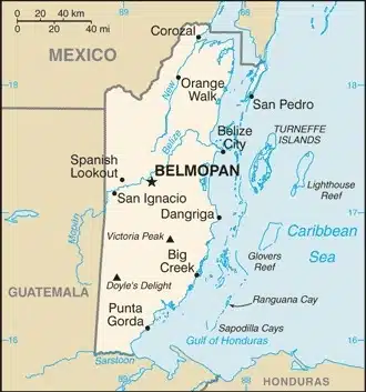 Belize Country Map