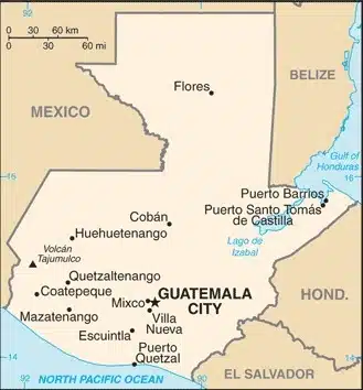 Guatemala Country Map