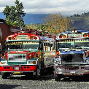 Central America Ecotourism - Bus Station in Guatemala