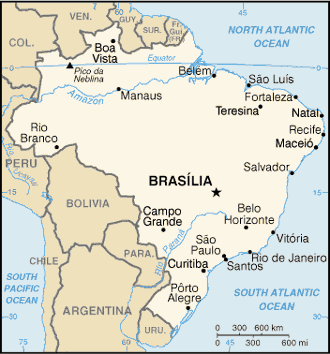 Map of brazil
