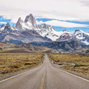 South America Transport Road in Patagonia